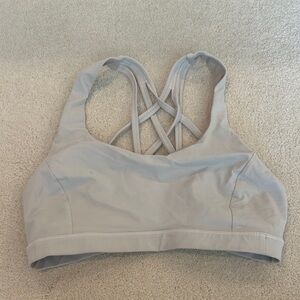 White Lululemon sports bra